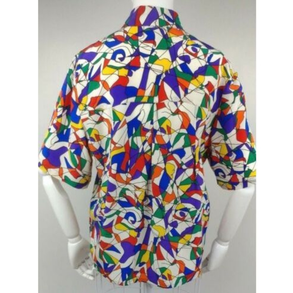 VTG 80s Francesca of Damon 100% Silk RAD Blouse 6 - Picture 6 of 8